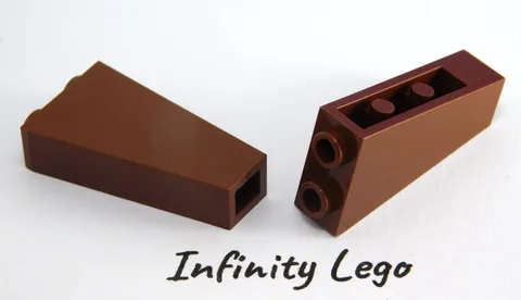 5 LEGO Reddish Brown Slope 75 Degree 1x2x3 Inverted with Hollow Stud 2449