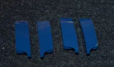 (4 - 2 pair) 1x4 Dark Blue Smooth Finishing Bow Tile w/ 45 deg Bricks ~ New Lego