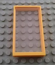 LEGO Yellow 1x4x6 Window with Trannslucent Clear Glass