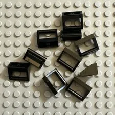 LEGO Tile Modified - Black - 1x2 with Bar Handle - QTY x10