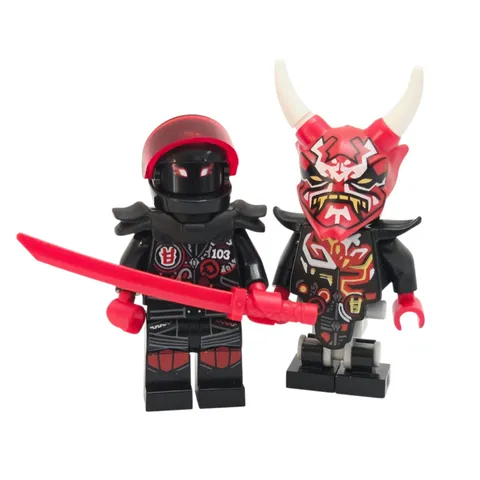 Lego Ninjago Minifigure Mr. E & Oni Mask of Vengeance Mannequin 70639 70643