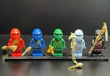 CUSTOM NINJAGO NRG Kai, Cole, Jay, Zane, Lloyd Minifigures