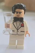 Lego Bruce Wayne Sh0308 White Tuxedo Batman Movie  Minifigure Set 70909 Retired