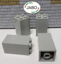(D11/12/2) LEGO 4 x 30145 Brick Column 2x2x3 old light grey