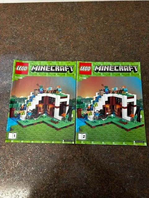 Lego Minecraft Instruction Manuals 21134 1 & 2