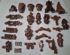 BC Lego Lot 26 Brown  Assorted Bionicle Parts Connectors Legs Mask Accessories