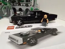 LEGO SPEED CHAMPIONS Dom's Fast & Furious 1970 Dodge Charger R/T 76912 Complete