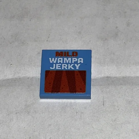 Lego Custom Printed Star Wars “Mild Wampa Jerky” 2x2 Flat Brick