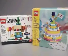 LEGO Birthday Clown & Birthday Cake Lot 2 NEW Gift Sets 40382 & 40348 Seasonal
