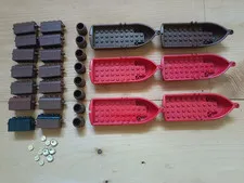 CLASSIC LEGO PIRATE PIECE LOT (Treasure Chests, Coins, Barrels, Boats)