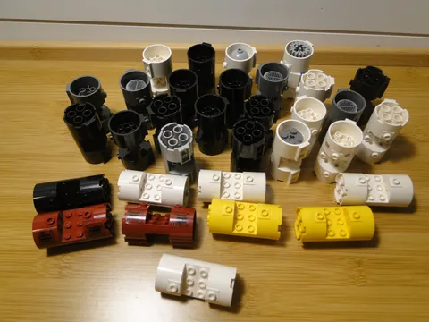 LEGO Cylinder 3X6X3.75 Horizontal Round  Lot, various colors Pre-owned Rocket