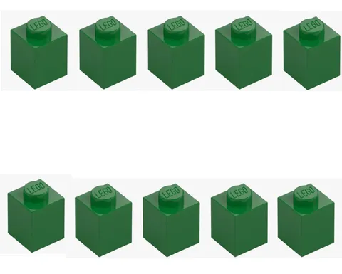 LEGO ® 10x brick 1x1 dark green 3005 300528 green building block replacement part new brick