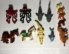 LEGO RARE Animals Lot! Sabre Tooth Tiger, Western Horse, Dogs, Octopus + MORE
