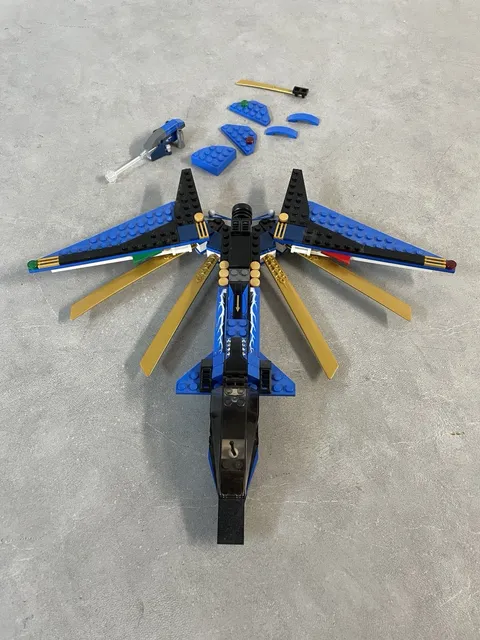 LEGO NINJAGO: Jay's Storm Fighter (9442) Incomplete For Parts