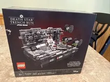 LEGO Star Wars Death Star Trench Run Diorama 75329 665 Pieces Complete Set