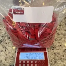 LEGO Red Bricks Plates pieces Almost 2 LBS Pounds Clean and Sorted Sanitized
