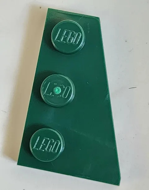 LEGO Parts Dark Green Wedge, Plate 3 x 2 Right No 43722