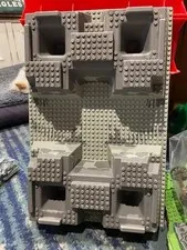 LEGO 4990 Gray Raised Baseplate Rock Raiders HQ 15x10in Castle 30271px3 Base