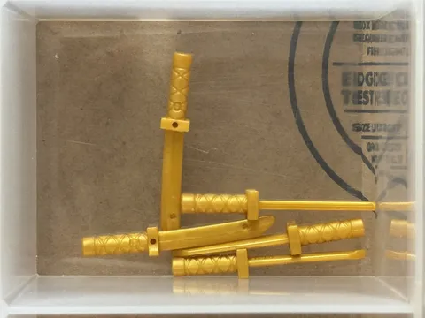 LEGO Parts - Pearl Gold Minifigure, Weapon Sword / Katana - No 5644 - QTY 5