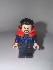 LEGO Doctor Strange Minifigure w/ Red Cape Blue Outfit Black Hair