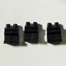 LEGO Black Minifigure Legs Plastic Building Toy Part Lot of 3 Pieces
