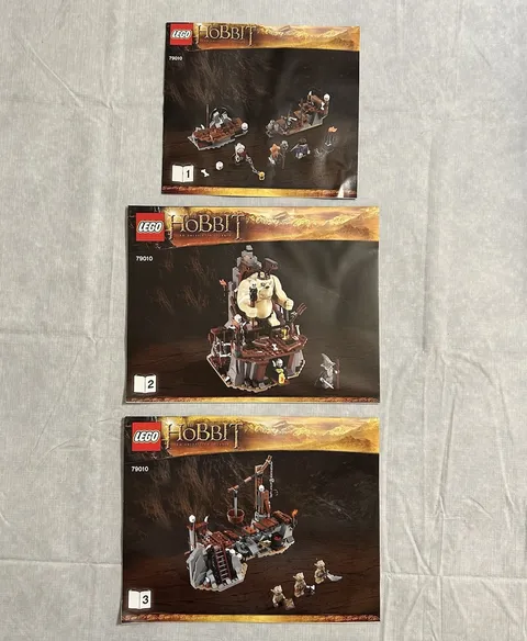 LEGO 79010 LOTR: The Goblin King Battle Instruction Complete Set Manuals 1,2,3