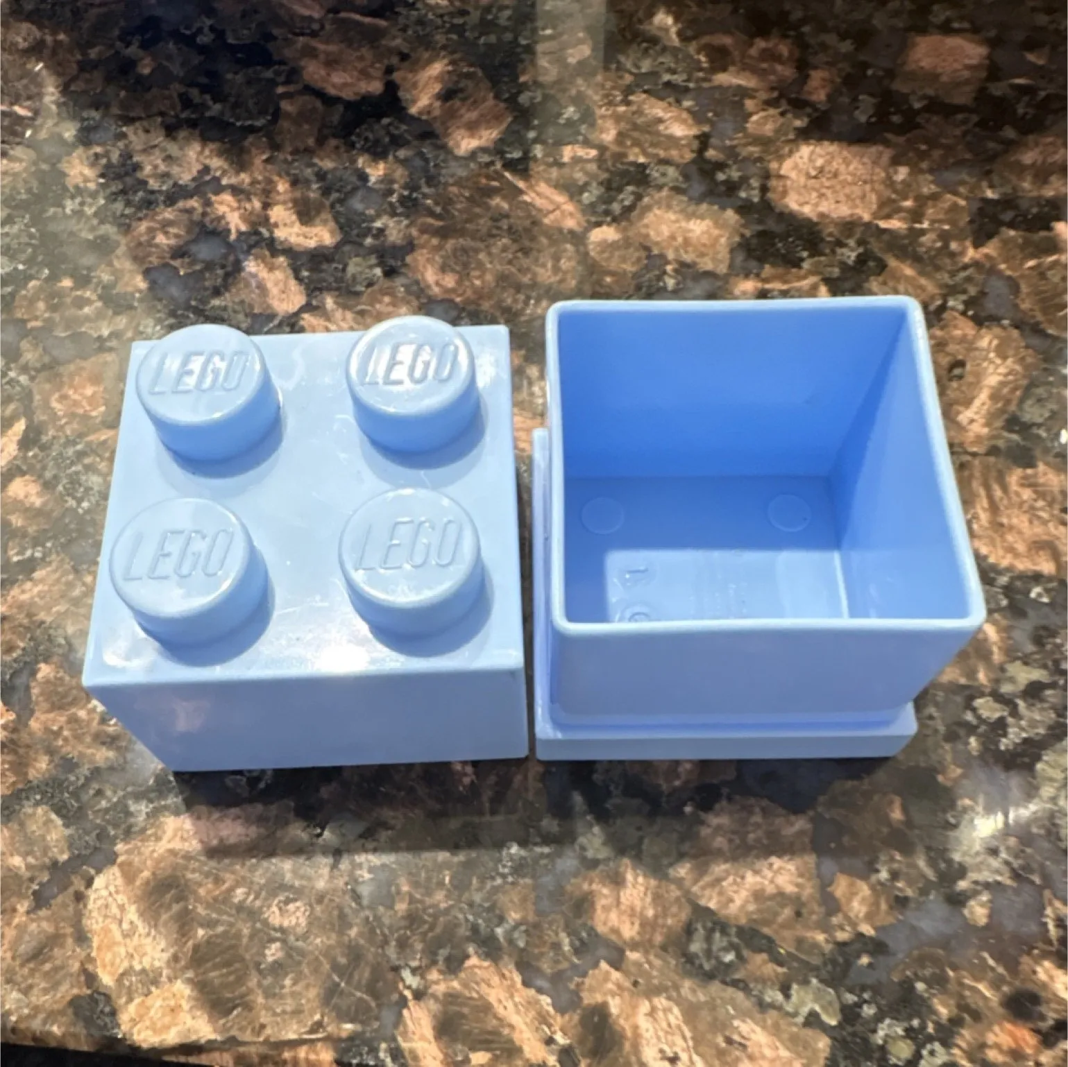 LEGO Storage Brick Light Blue Stackable Plastic 4011 (2017)