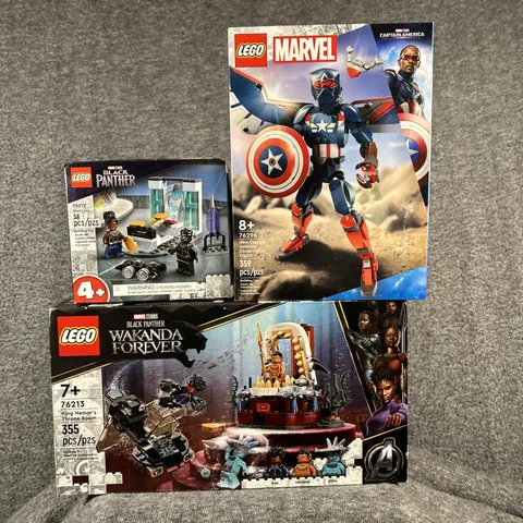 LEGO Marvel Lot 76296 76212 76213 Captain America Black Panther Sealed NIB