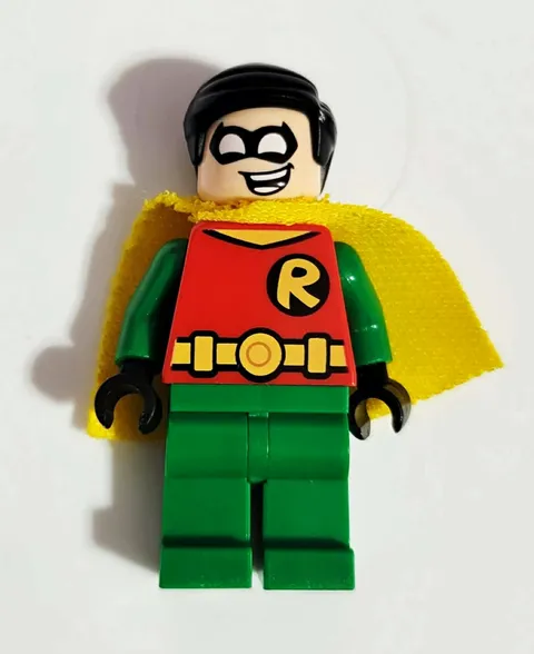 LEGO Robin Minifigure Yellow Cape Green Legs Plastic Age 5+