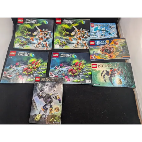 Lego Instruction Manual Lot Galaxy Squad Bionicle Nexo Knights 70707 70708 70313