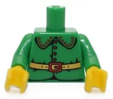 LEGO Minifigure Torso Green Christmas Elf 2018 Build a Minifigure rare 6232162