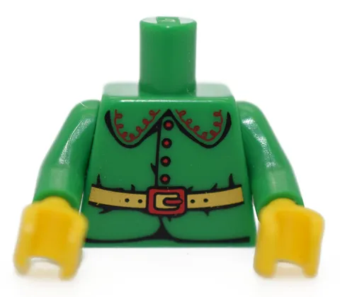 LEGO Minifigure Torso Green Christmas Elf 2018 Build a Minifigure rare 6232162