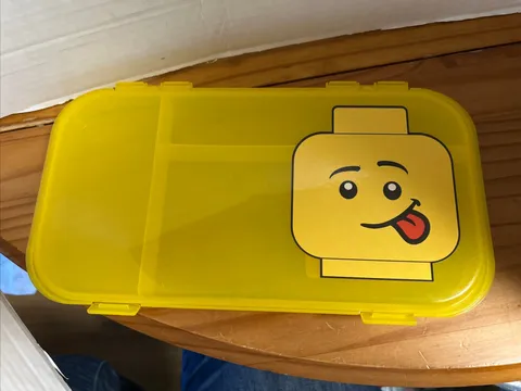 EUC LEGO MiniFigure YELLOW Storage Case Box Display 11" x 6" x 1"