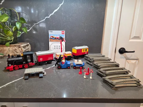 Lego Steam Cargo Train 7722 with Track, Instructions and decals