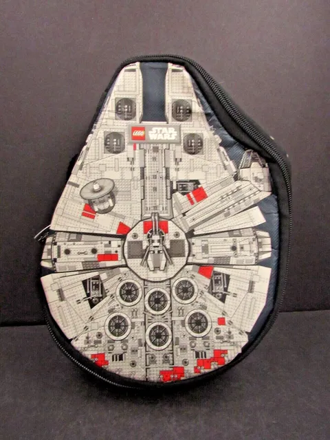 Lego Star Wars Millennium Falcon Zip Bin Mini Figure Carrying Storage Case
