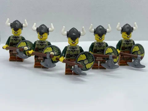 5 X LEGO Viking Raider Minifigures Shield Axe Castle Figs B3