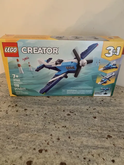 LEGO Creator 3 in 1 Aircraft Race Plane 31160 Building Set 178 Pieces Toy Blue