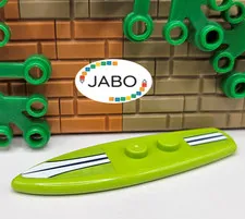 (S10 / 18 / 20) Lego 90397pb011 Utensil Surfboard Standard Lime with Sticker