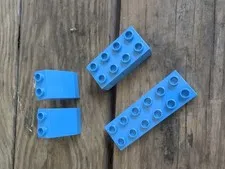 LEGO Blue Bricks & Sloped Pieces Bulk Lot 4pc Plastic Polybag