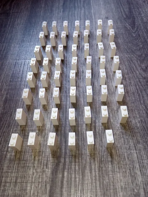 55 pieces White Genuine Lego 1 x 2 x 2 Brick part 3245c WYSIWYG IRL 55 pieces