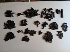 LEGO BULK LOT 540 BLACK CURVED SLOPE BRICKS WEDGE W/ INVERTED SHIP  PIECES