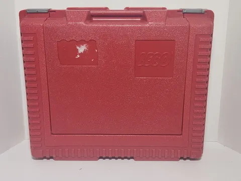 Vintage 1984 Lego Bin Red Hard Plastic Carrying Case Storage Box Clasp