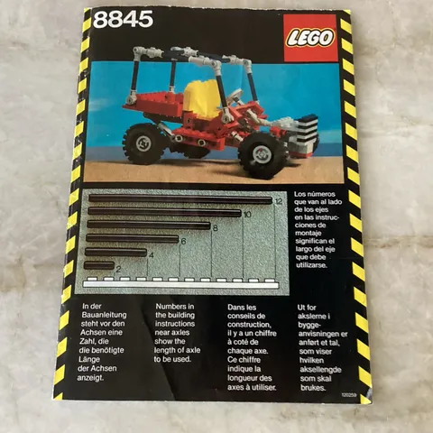 LEGO Technic 8845 Instruction Manual Booklet 1981 Illustrated Vintage