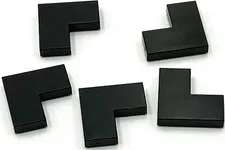 Lego 5 New Black Tiles Flat Smooth 2 x 2 Corner Parts