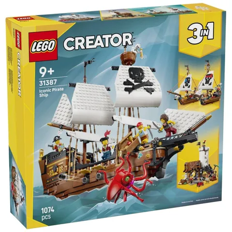 LEGO Creator 3 in 1 Iconic Pirate Ship Set 31171 Castle Twin Ships 5 Minifigures
