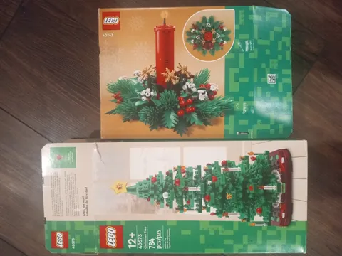 LEGO Holiday Boxes ONLY: 40573 Christmas Tree 40743 Holiday Table Decoration