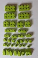 Assorted Lime Green LEGO Bricks