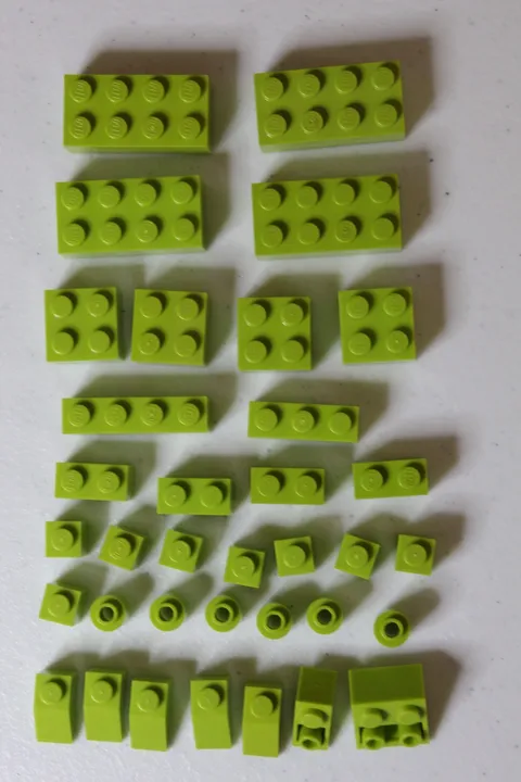 Assorted Lime Green LEGO Bricks