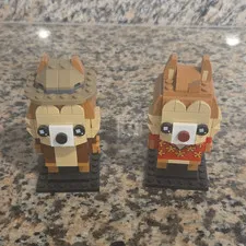 LEGO BrickHeadz Nutcracker Printed Animal Figures Lot of 2 w/ Black Base Plates