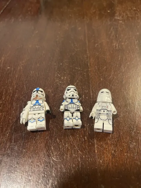 Lot 3 Star Wars Lego Minifigures Imperial & Snow Trooper